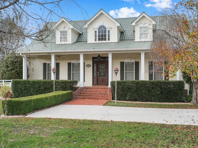 view of front of home with a porch