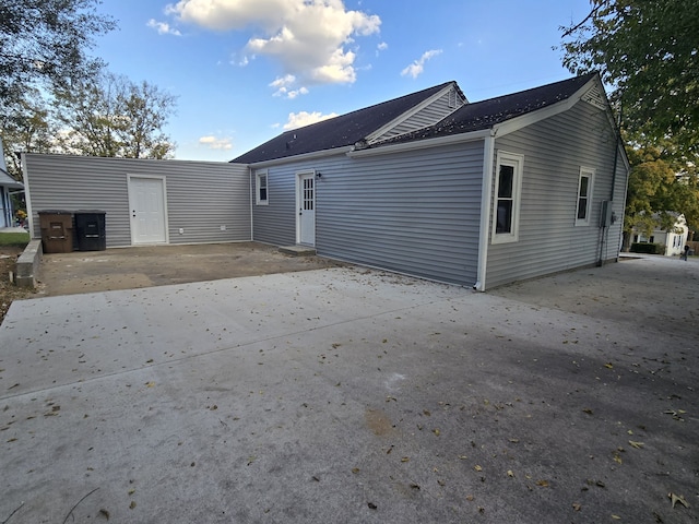 back of property with a patio area