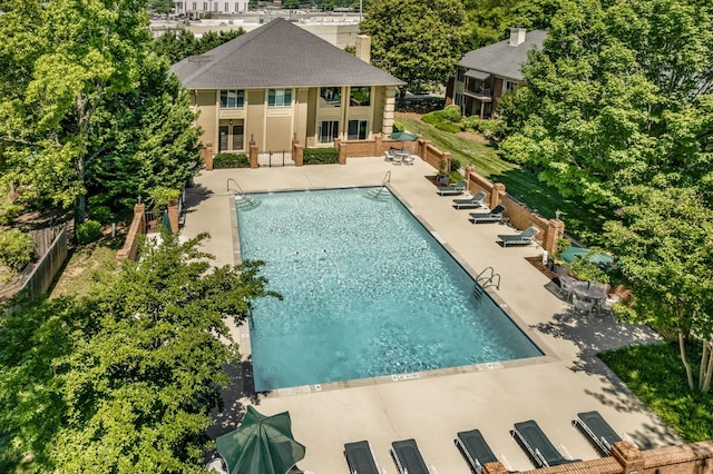 view of pool with a patio