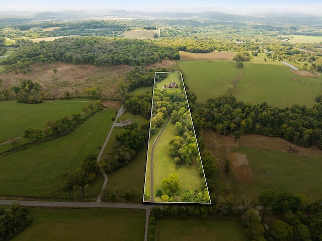 2971 Spanntown Rd, Arrington, TN 37014 - aerial overview of property's location featuring rural landscape and property boundaries highlighted