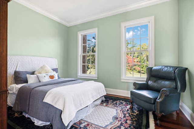 2971 Spanntown Rd, Arrington, TN 37014 - bedroom with baseboards, ornamental molding, and wood finished floors