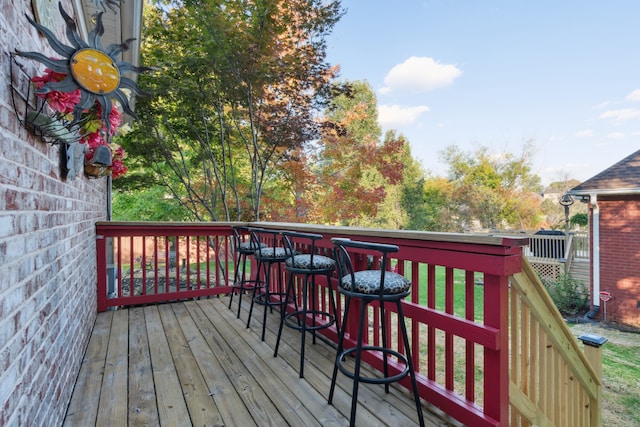 view of wooden terrace