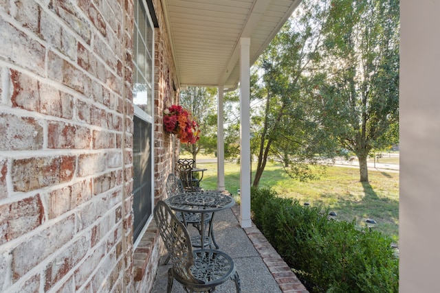 view of patio / terrace featuring covered porch