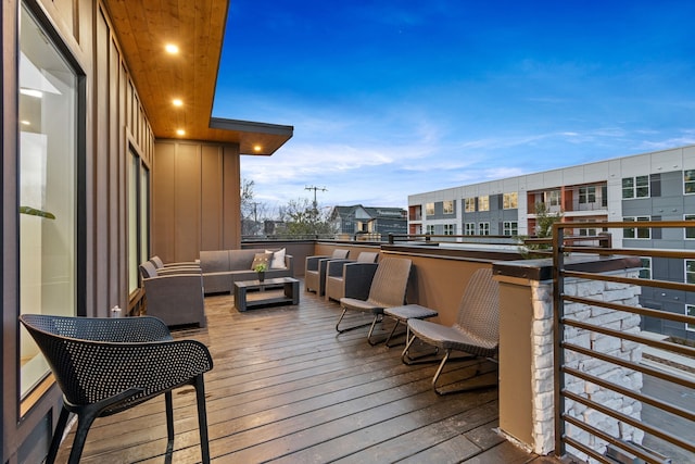 deck with an outdoor living space