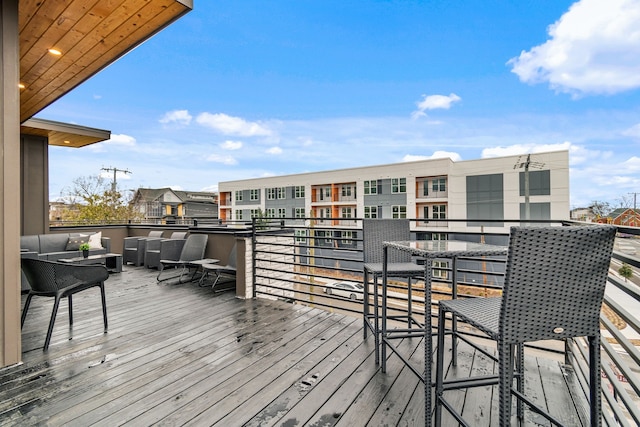 deck featuring an outdoor hangout area