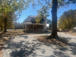 front facade with covered porch