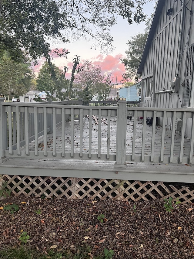 view of deck at dusk