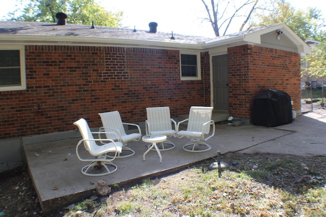 view of patio with grilling area