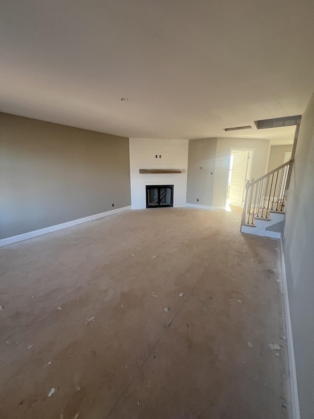 view of unfurnished living room