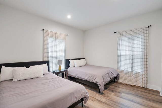 bedroom featuring light hardwood / wood-style flooring