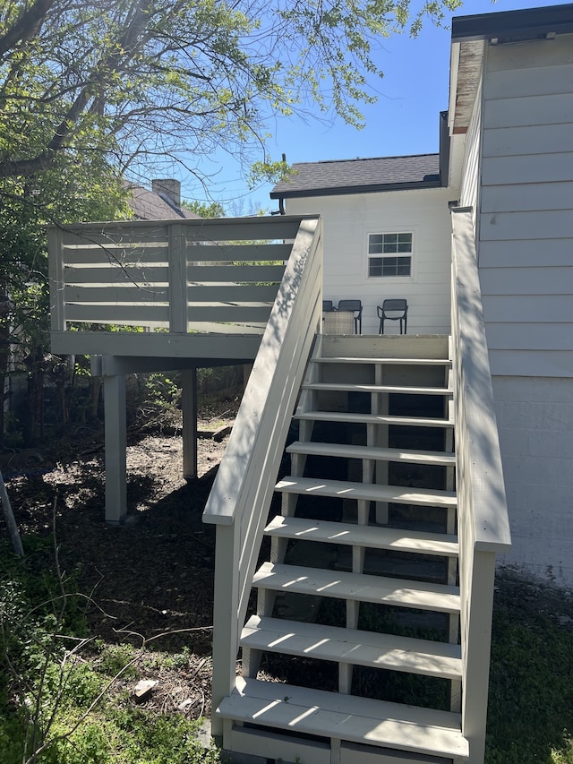 view of stairway