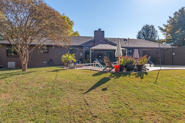 view of yard with a patio area