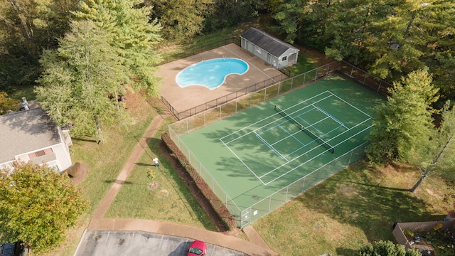 birds eye view of property