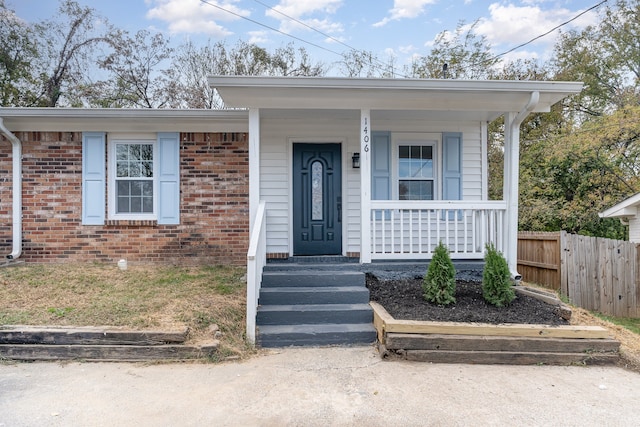 bungalow featuring covered porch