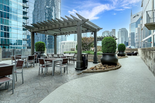 view of patio / terrace with a pergola