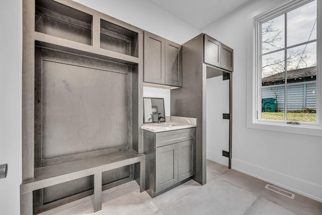 mudroom with sink