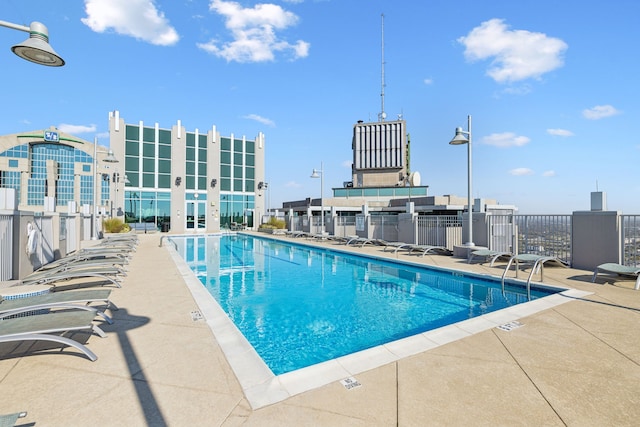 view of pool with a patio