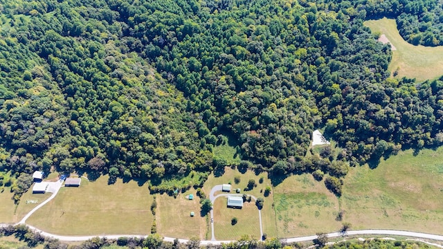 aerial view with a rural view