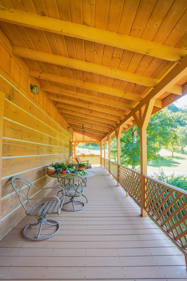 view of wooden terrace