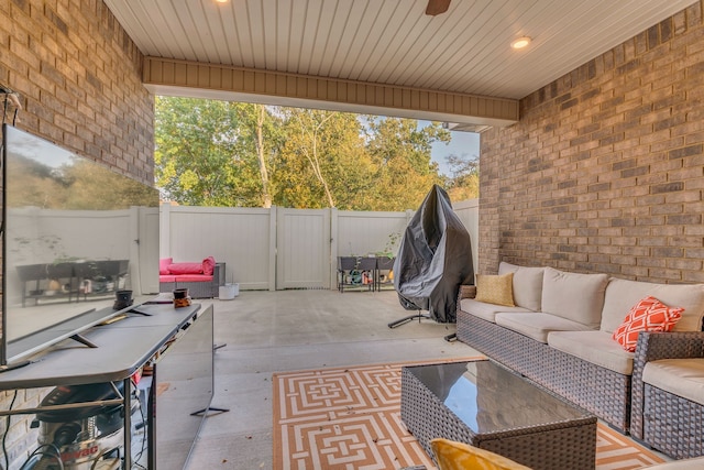 view of patio / terrace with outdoor lounge area