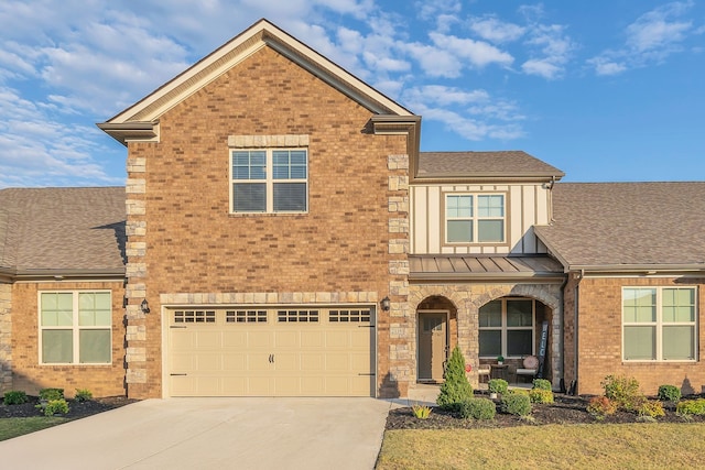 view of front of home featuring a garage