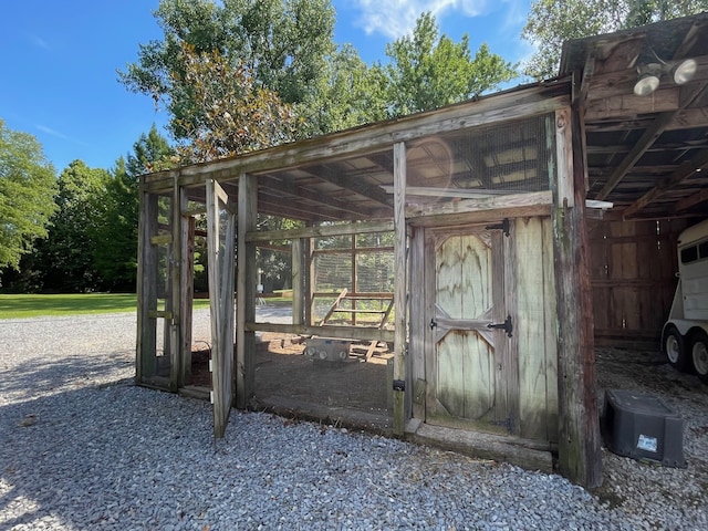 exterior space featuring an outdoor structure