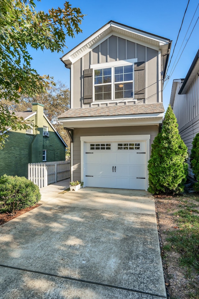 view of front of home featuring a garage