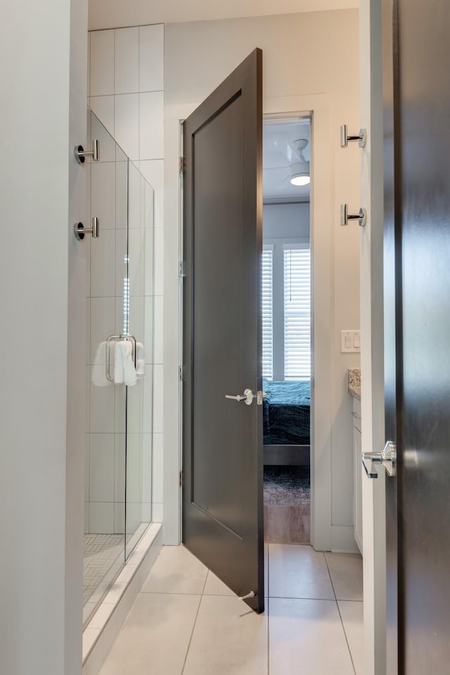 1112 Harmony Way, Nashville, TN 37207 - full bath featuring a stall shower, tile patterned flooring, and vanity