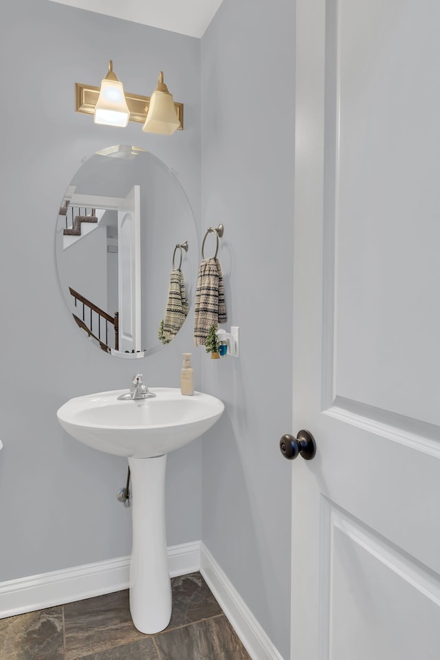 bathroom featuring wood-type flooring