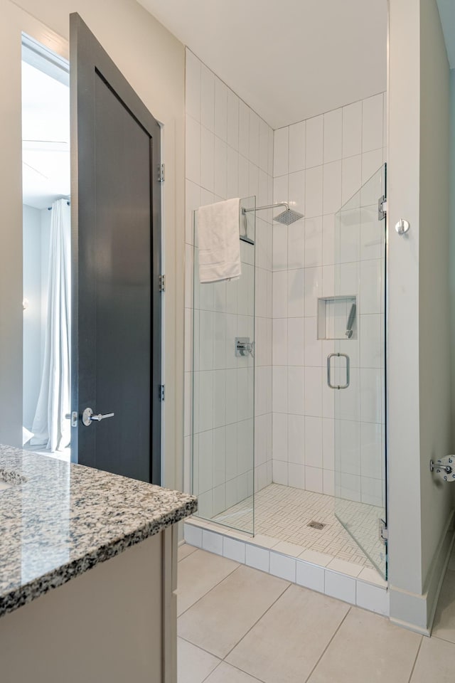 1149 Harmony Way, Nashville, TN 37207 - full bath with tile patterned floors, vanity, and a stall shower