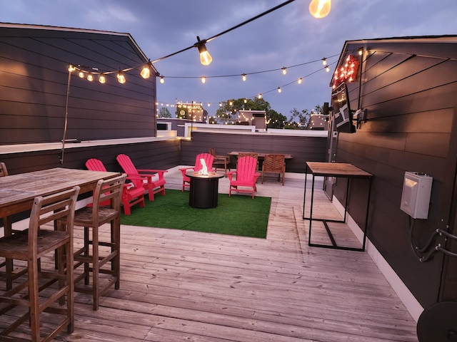 1149 Harmony Way, Nashville, TN 37207 - wooden terrace featuring a fire pit
