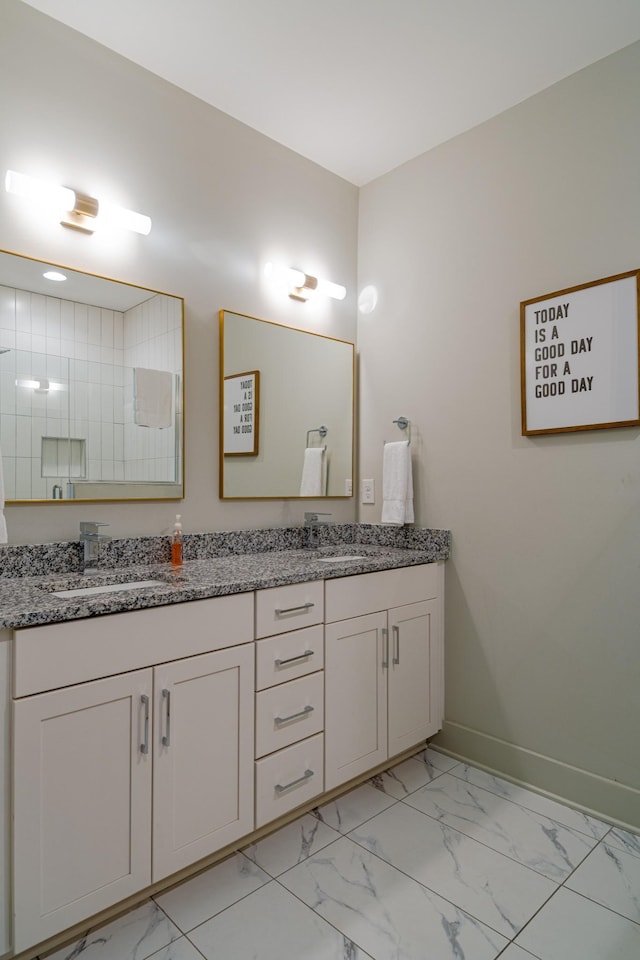 1149 Harmony Way, Nashville, TN 37207 - full bath with marble look tile flooring and double vanity