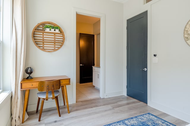 interior space featuring light hardwood / wood-style flooring