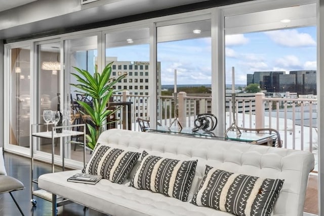 interior space featuring outdoor lounge area