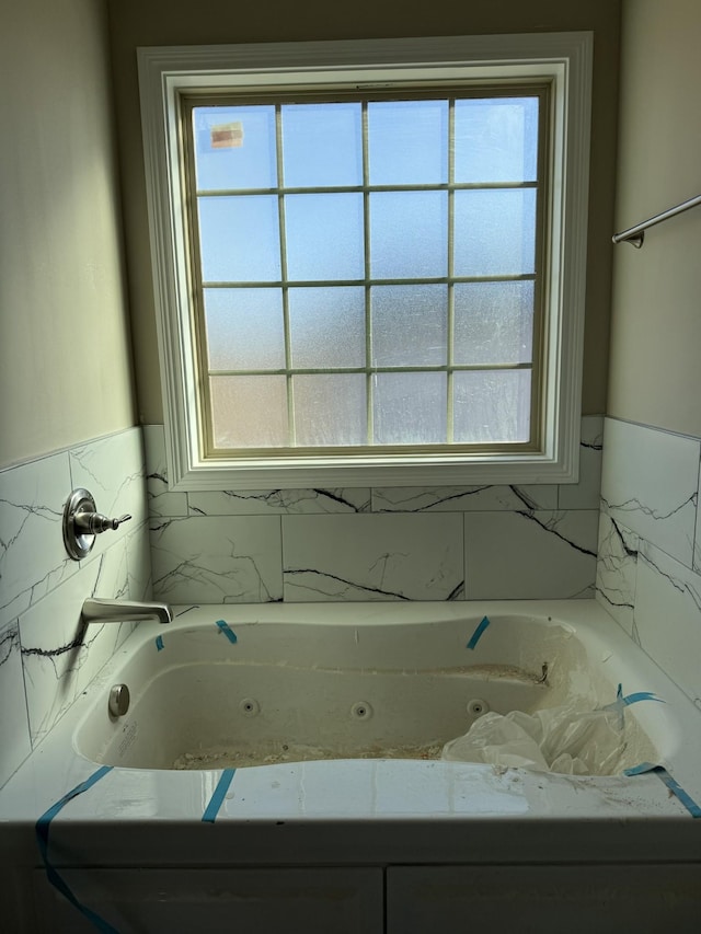 bathroom featuring a bathing tub