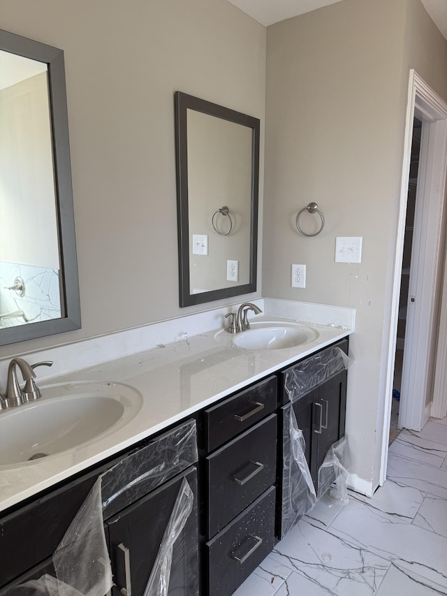 bathroom with vanity