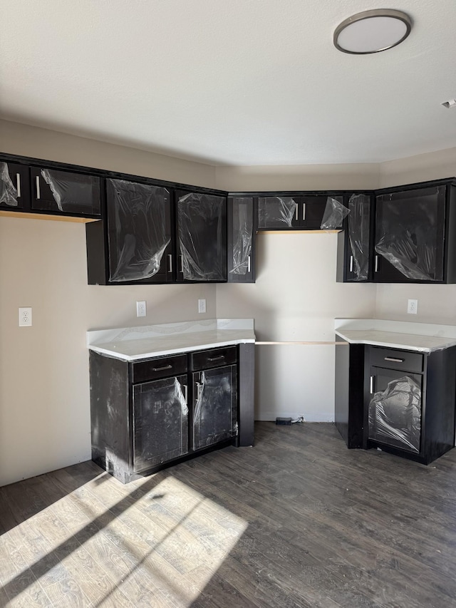 kitchen featuring dark hardwood / wood-style flooring