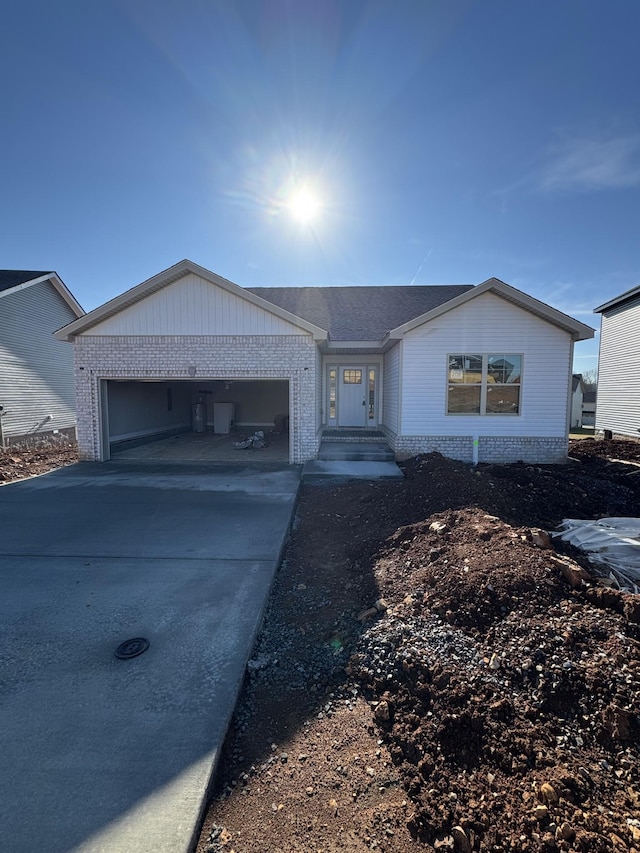 view of front of home featuring a garage