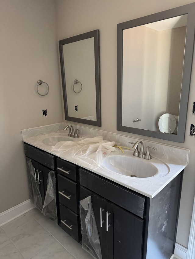 bathroom with vanity