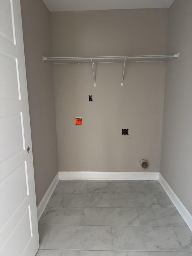 laundry room with electric dryer hookup