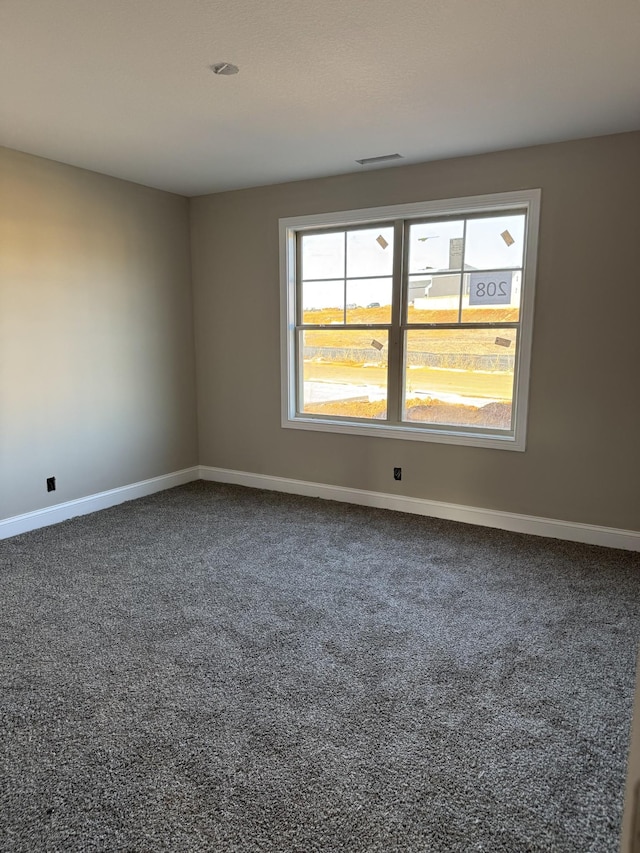 view of carpeted spare room