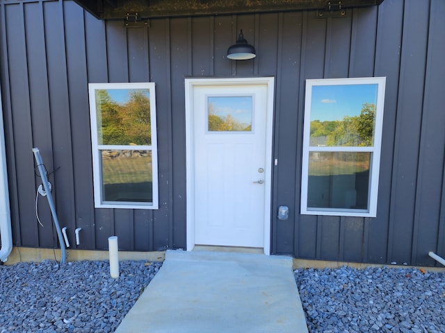 view of doorway to property