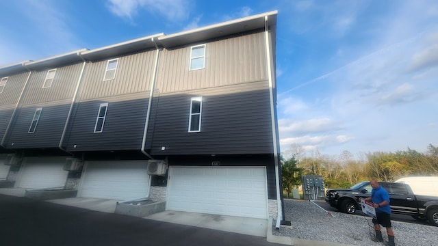 view of home's exterior with a garage