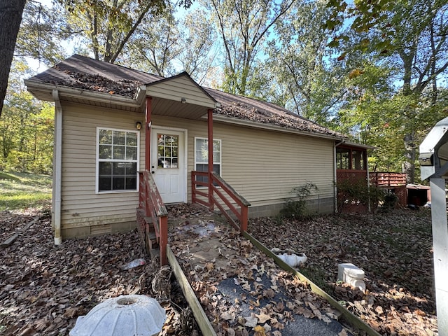 view of ranch-style home