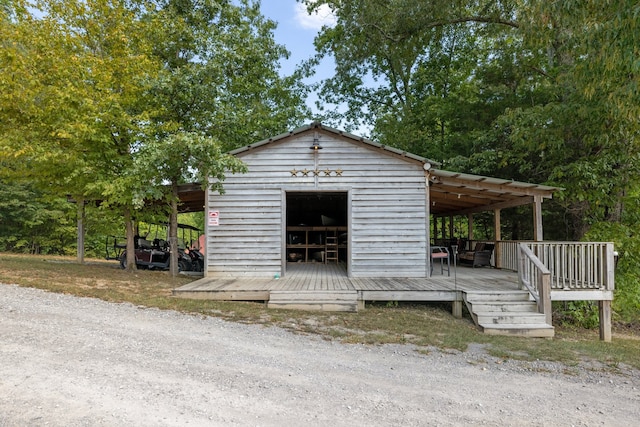 view of outdoor structure