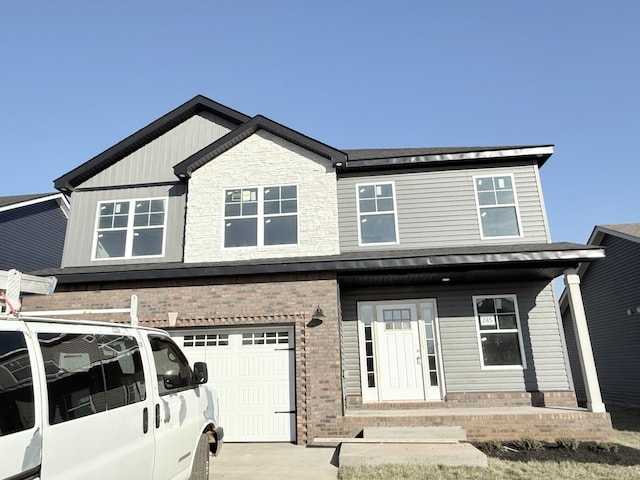 view of front of house featuring a garage