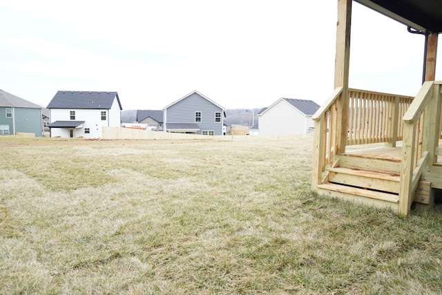 view of yard featuring a residential view