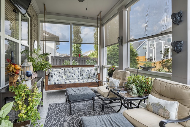 view of sunroom / solarium