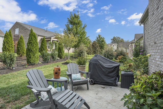 view of patio / terrace featuring grilling area