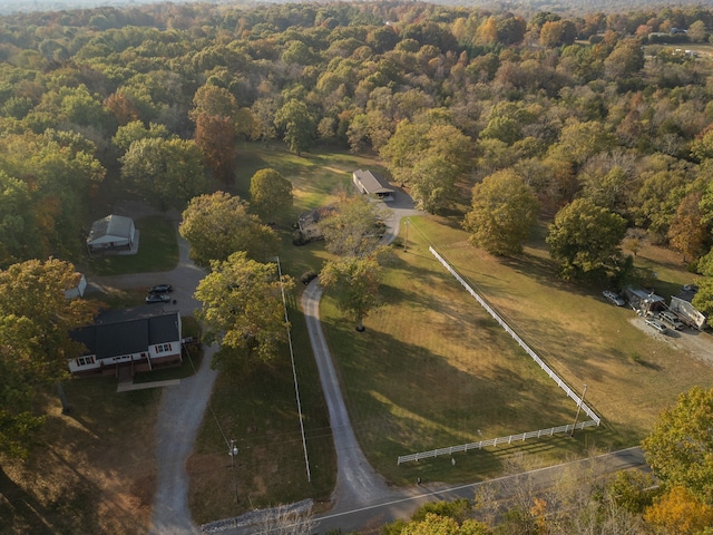 aerial view featuring a rural view